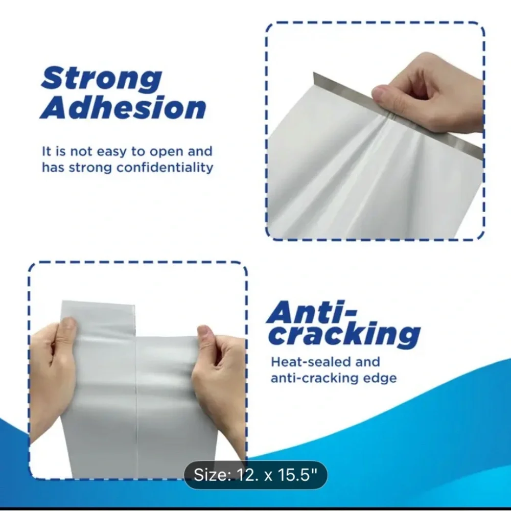 Pack of 50 Poly Mailers 12 by 15.5” - Picture 3 of 4